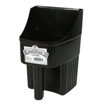 HORSE CARE:GROOMING:PLASTIC FEED SCOOP 3 QUART-BLACK