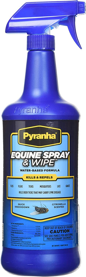 PYRANHA EQUINE SPRAY & WIPE (Blue) 32 Oz