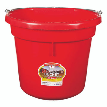 HORSE CARE:GROOMING:FLAT BACK BUCKET (red)