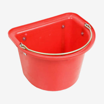HORSE CARE:GROOMING:FLAT BACK BUCKET (red)